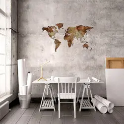 World map - Special edition - Industrial rust effect - mdf wooden wall decoration