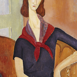 Jeanne Hebuterne con foulard