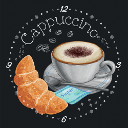 Collezione Breakfast - Cappuccino - Nero