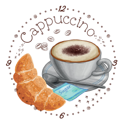Collezione Breakfast - Cappuccino - Bianco