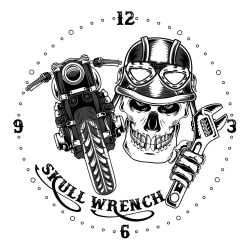 Collezione Moto Teschio - Skull wrench - Bianco