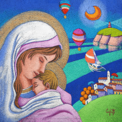 Capezzale Moderno - Maria e Gesù