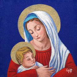 Capezzale Moderno - Vergine con Bambino