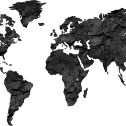 Mappa del mondo - Darkwood - decorazione da parete in legno Mdf