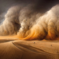 Paesaggio - Tempesta nel deserto