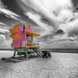 66 - Paesaggio - Miami beach Florida bicolor