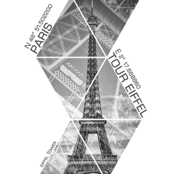 341 - Città - Eiffel Tower BW