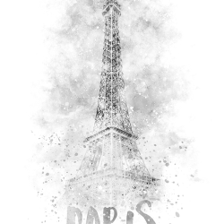 394 - Città - PARIS Eiffel Tower watercolor