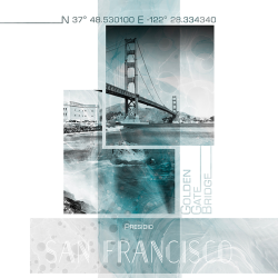 361 - Città - Poster - San Francisco - Turquoise