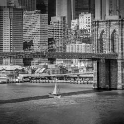 476 - Città - NYC Brooklyn Bridge & Manhattan BW