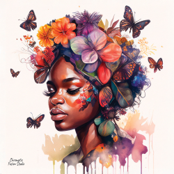 10 - Butterfly african woman