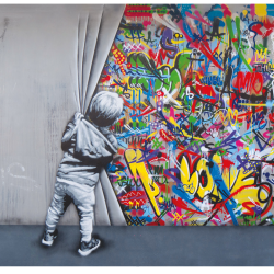 Street Art - Bambino apre il sipario