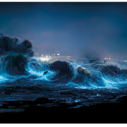 Paesaggio mare - Electric waves